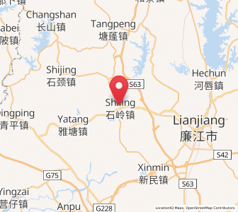 Map of Shiling, Guangdong