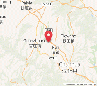 Map of Shiliyuan, Shaanxi