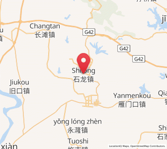 Map of Shilong, Hubei
