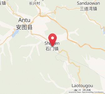 Map of Shimen, Jilin
