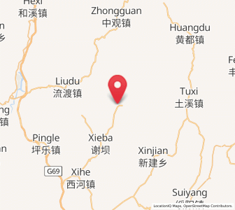 Map of Shiping, Guizhou