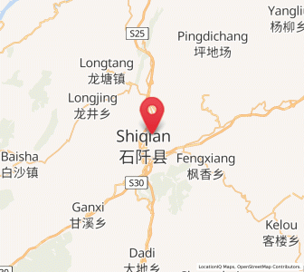 Map of Shiqian, Guizhou