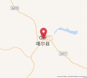 Map of Shiquanhe, Tibet