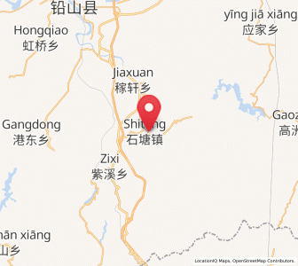 Map of Shitang, Jiangxi