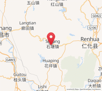 Map of Shitang, Guangdong