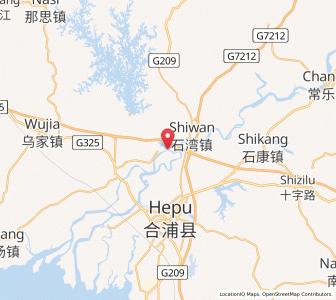 Map of Shiwan, Guangxi