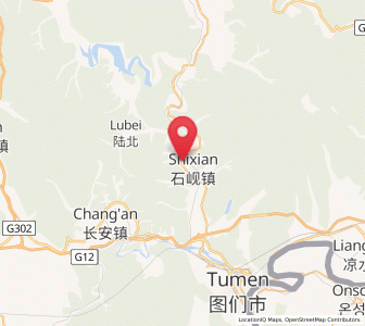 Map of Shixian, Jilin