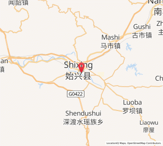 Map of Shixing, Guangdong
