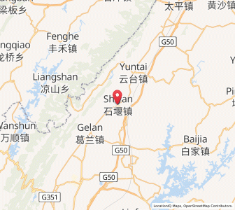 Map of Shiyan, Chongqing