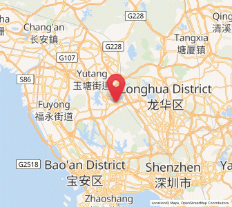 Map of Shiyan, Guangdong