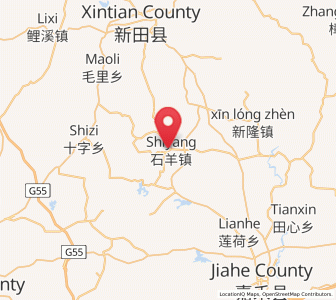 Map of Shiyang, Hunan