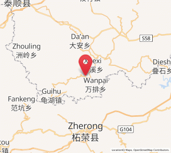 Map of Shiyang, Zhejiang
