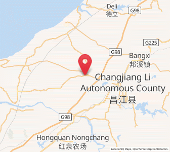 Map of Shiyuetian, Hainan
