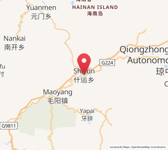 Map of Shiyun, Hainan