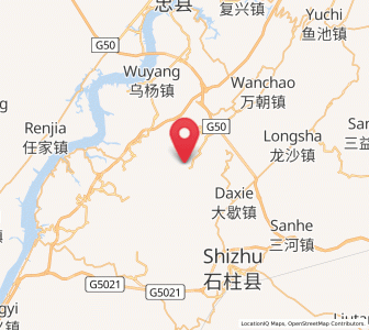 Map of Shizi, Chongqing