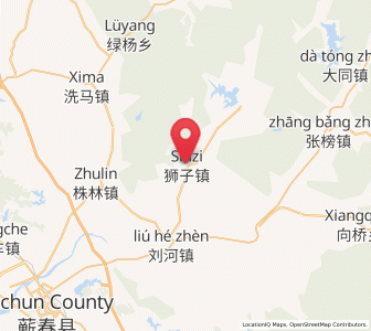 Map of Shizi, Hubei