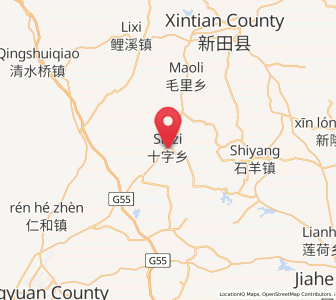 Map of Shizi, Hunan