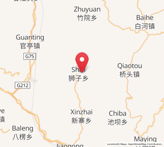 Map of Shizi, Gansu