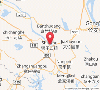 Map of Shizikou, Hubei