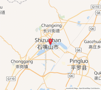 Map of Shizuishan, Ningxia Hui Autonomous Region