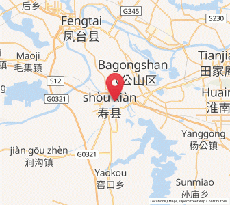 Map of Shouchun, Anhui