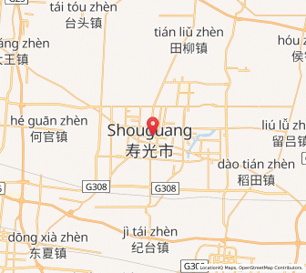 Map of Shouguang, Shandong