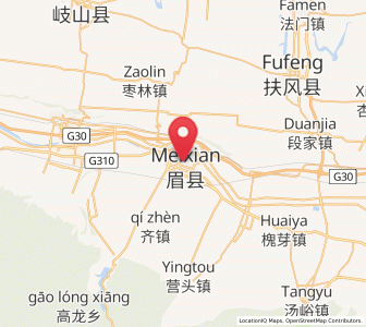 Map of Shoushan, Shaanxi