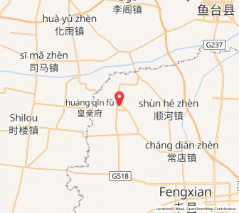 Map of Shouxian, Jiangsu