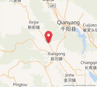 Map of Shuangbaiyang, Shaanxi