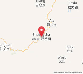 Map of Shuangcha, Gansu