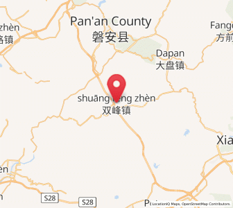 Map of Shuangfeng, Zhejiang
