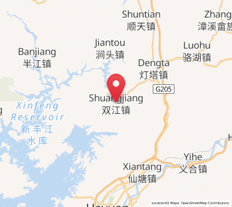 Map of Shuangjiang, Guangdong