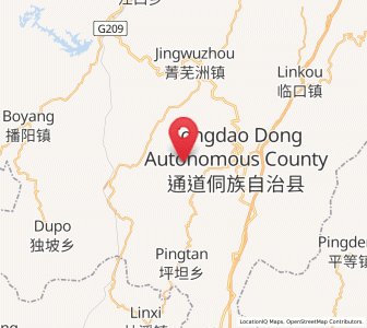 Map of Shuangjiang, Hunan