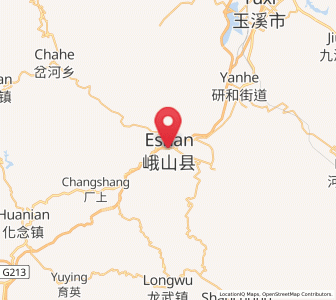Map of Shuangjiang, Yunnan
