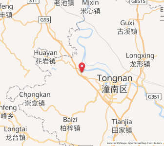 Map of Shuangjiang, Chongqing