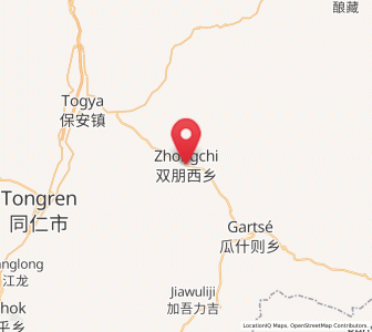 Map of Shuangpengxi, Qinghai