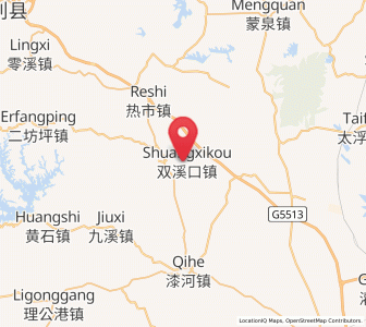 Map of Shuangxikou, Hunan