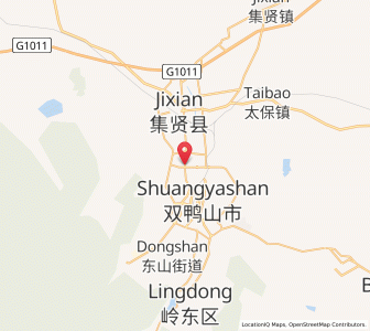 Map of Shuangyashan, Heilongjiang