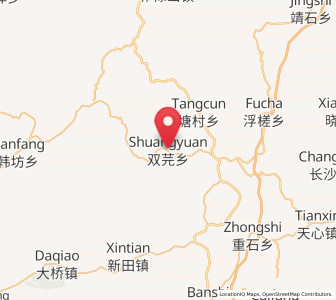 Map of Shuangyuan, Jiangxi