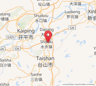 Map of Shuibu, Guangdong