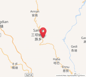 Map of Shuijia, Yunnan