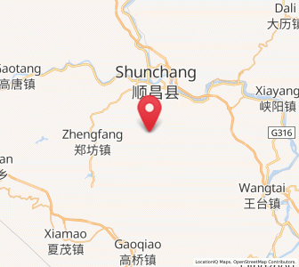 Map of Shuinan, Fujian
