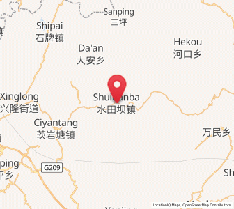 Map of Shuitianba, Hunan
