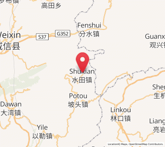 Map of Shuitianzhai, Yunnan