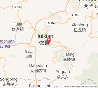 Map of Shuiyang, Gansu