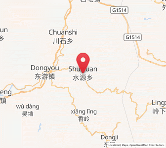 Map of Shuiyuan, Fujian