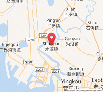 Map of Shuiyuan, Liaoning
