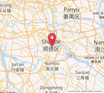 Map of Shunde, Guangdong