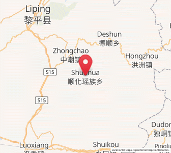 Map of Shunhua, Guizhou