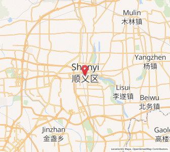Map of Shunyi, Beijing